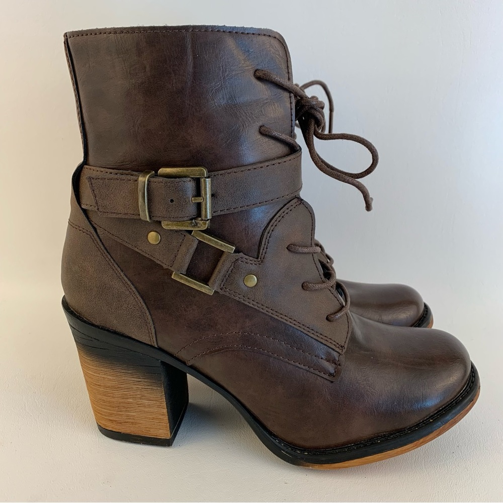 Pierre Dumas Ravenna Brown Vegan Leather Boots - Picture 3 of 6